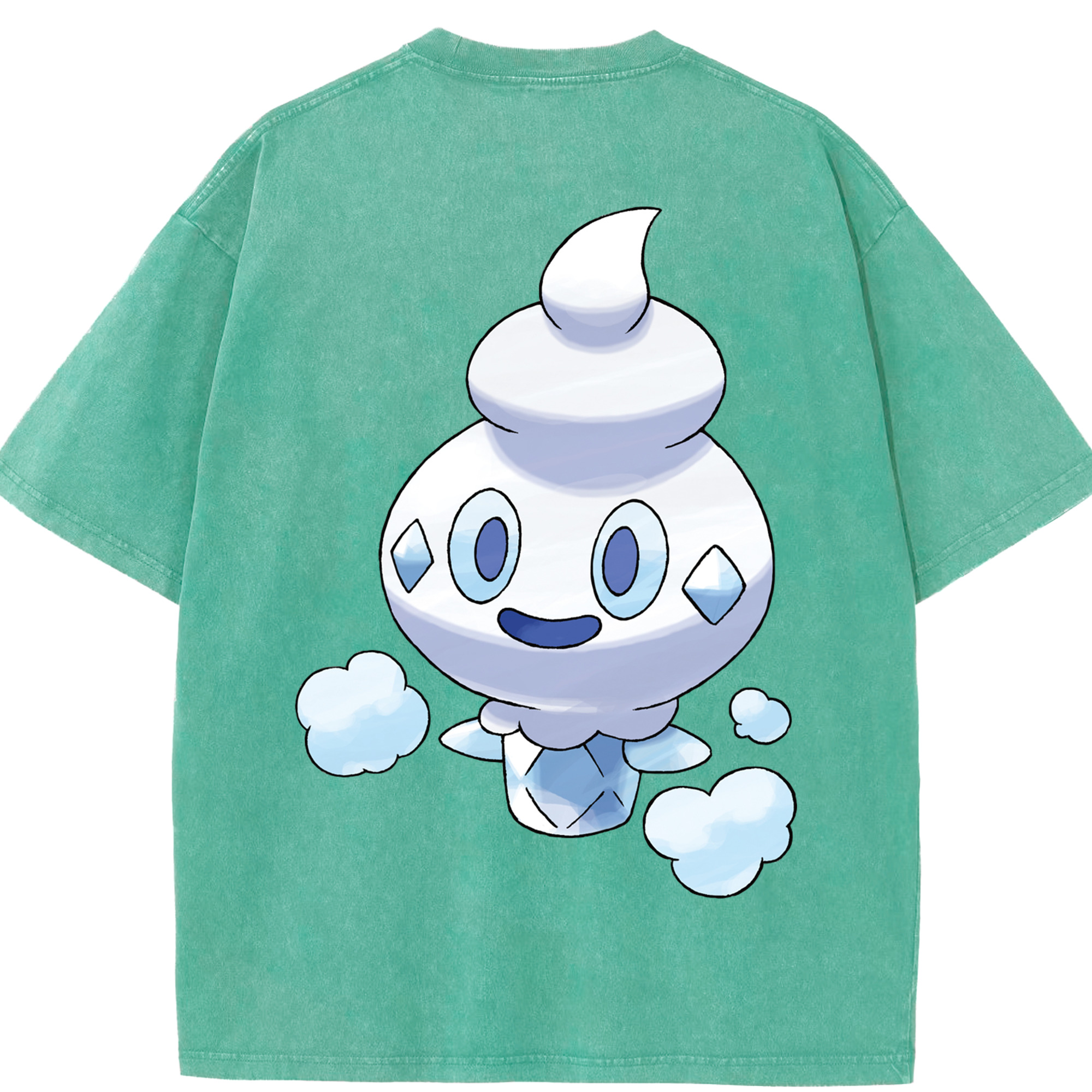 （画像用） ポケットモンスター Pokémon 綿100% ヴィンテージ風 半袖Tシャツ（背面プリント）